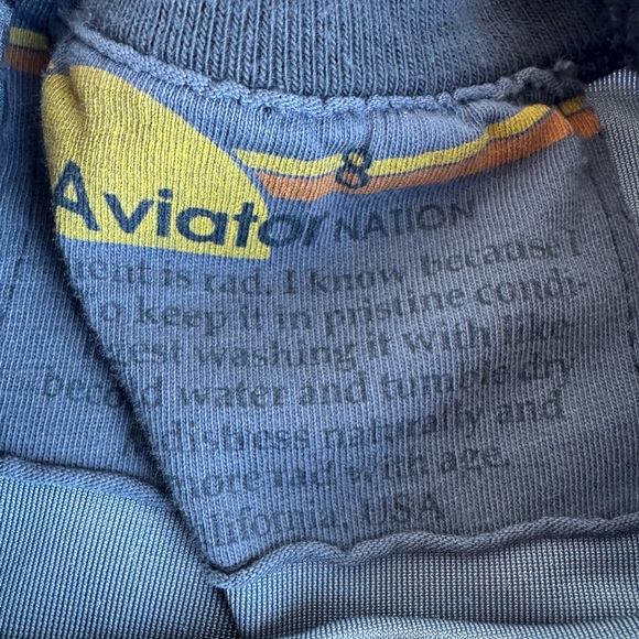 Aviator Nation Kids Velvet 5 Stripe Crew Sweatshirt Size 8 gray velour unisex - Picture 2 of 6